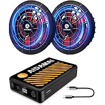 大特価✨空調作業服 ファンバッテリーセット　24v 4段階調節　最大24時間稼働 Amazon.co.jp: 空調作業服 ファンバッテリーセット 24V 20000mAh